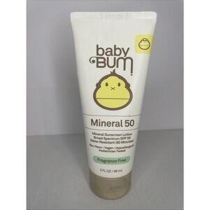 Baby Bum SPF 50 Sunscreen Lotion Mineral UVA/UVB Face and Body Protection C0073